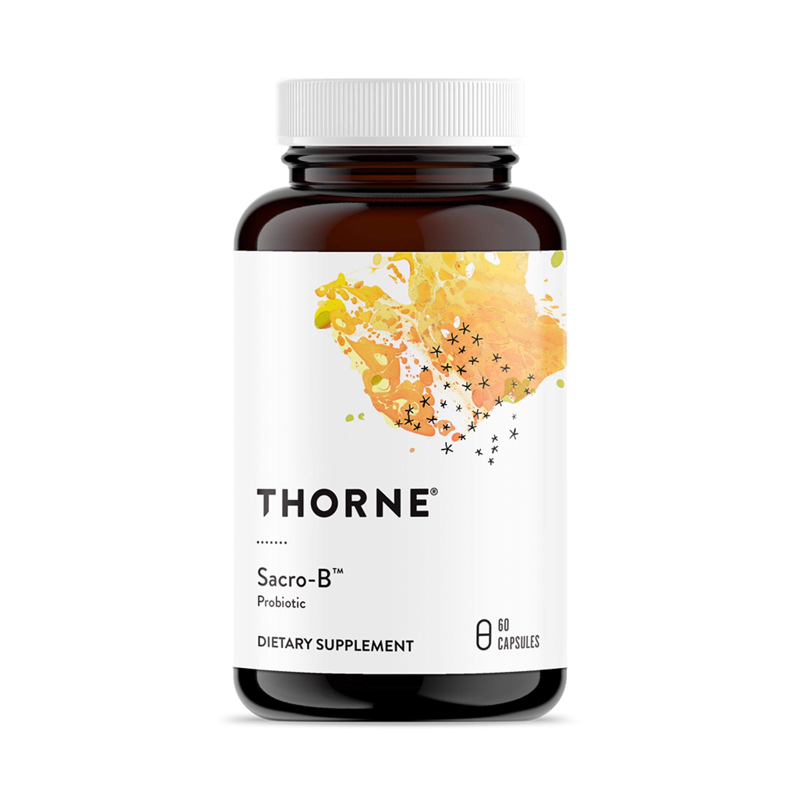 THORNE Sacro-B Probiotic - Support Gut Health, Immune Function & Constipation Relief Probiotics - Gluten-Free Health Support - 60 Capsules