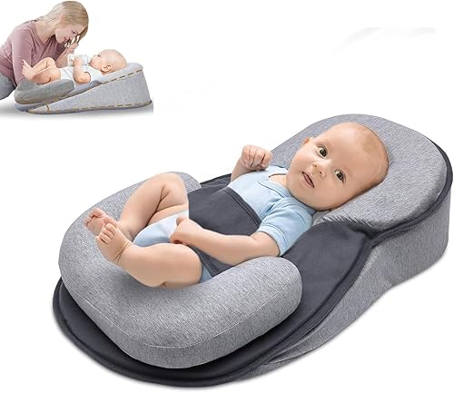 Almohada de cuña para bebé para recién nacido, almohada de cuña de reflujo para bebés, almohada de lactancia materna, alimentación con biberón,