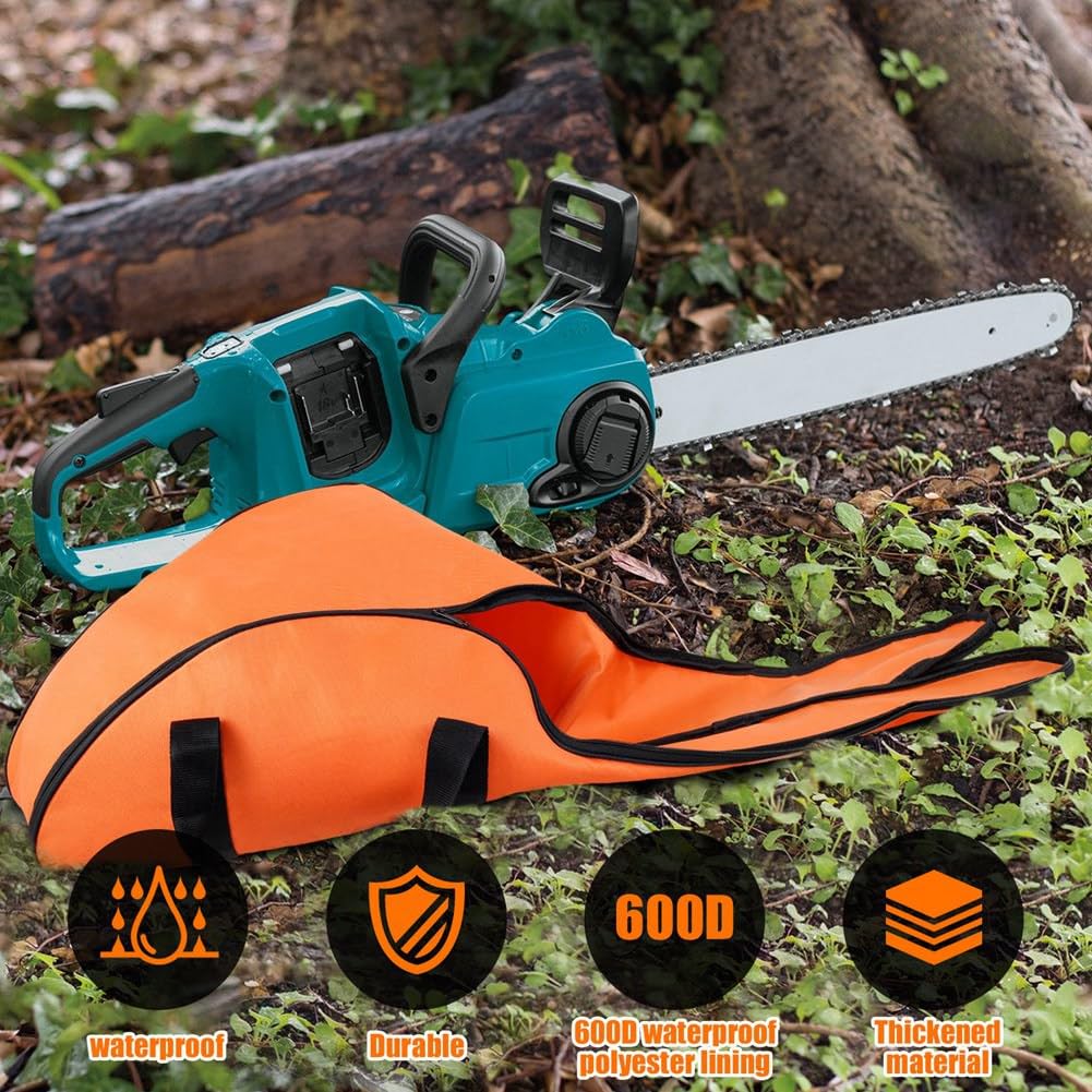 Borsa Per Motosega 36 Pollici - Tessuto Oxford Impermeabile, Rosso - Foto 3