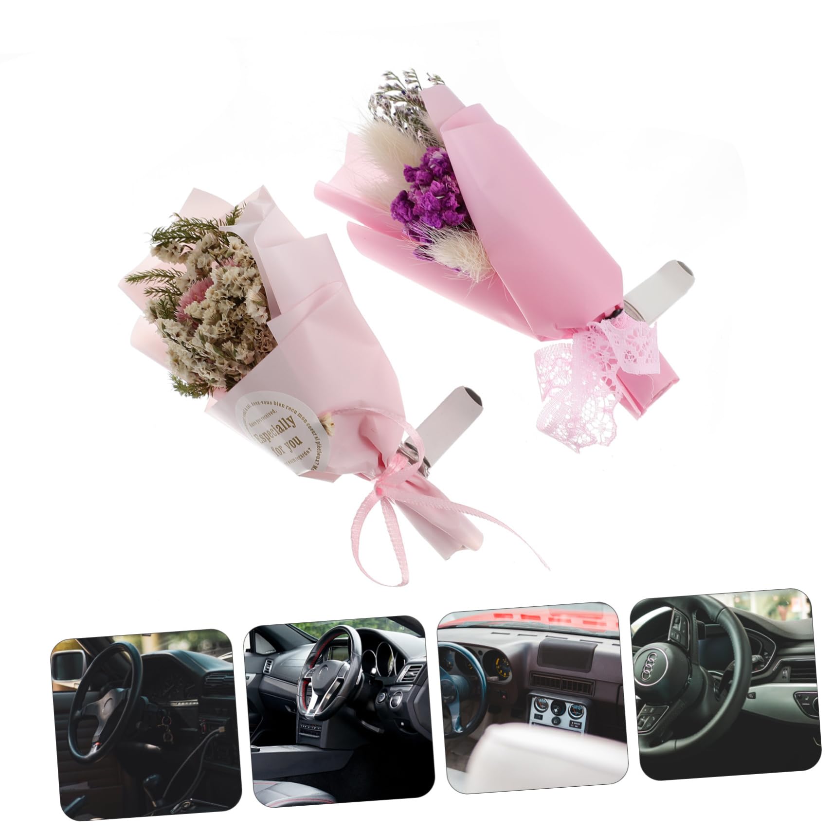 ULTECHNOVO 6stücke Blumen Auto Duftclip Aromatherapie Klammer Für Auto-klimaanlage Eleganter Duftspender Für Frischen Raumduft Für Büro Und Badezimmer