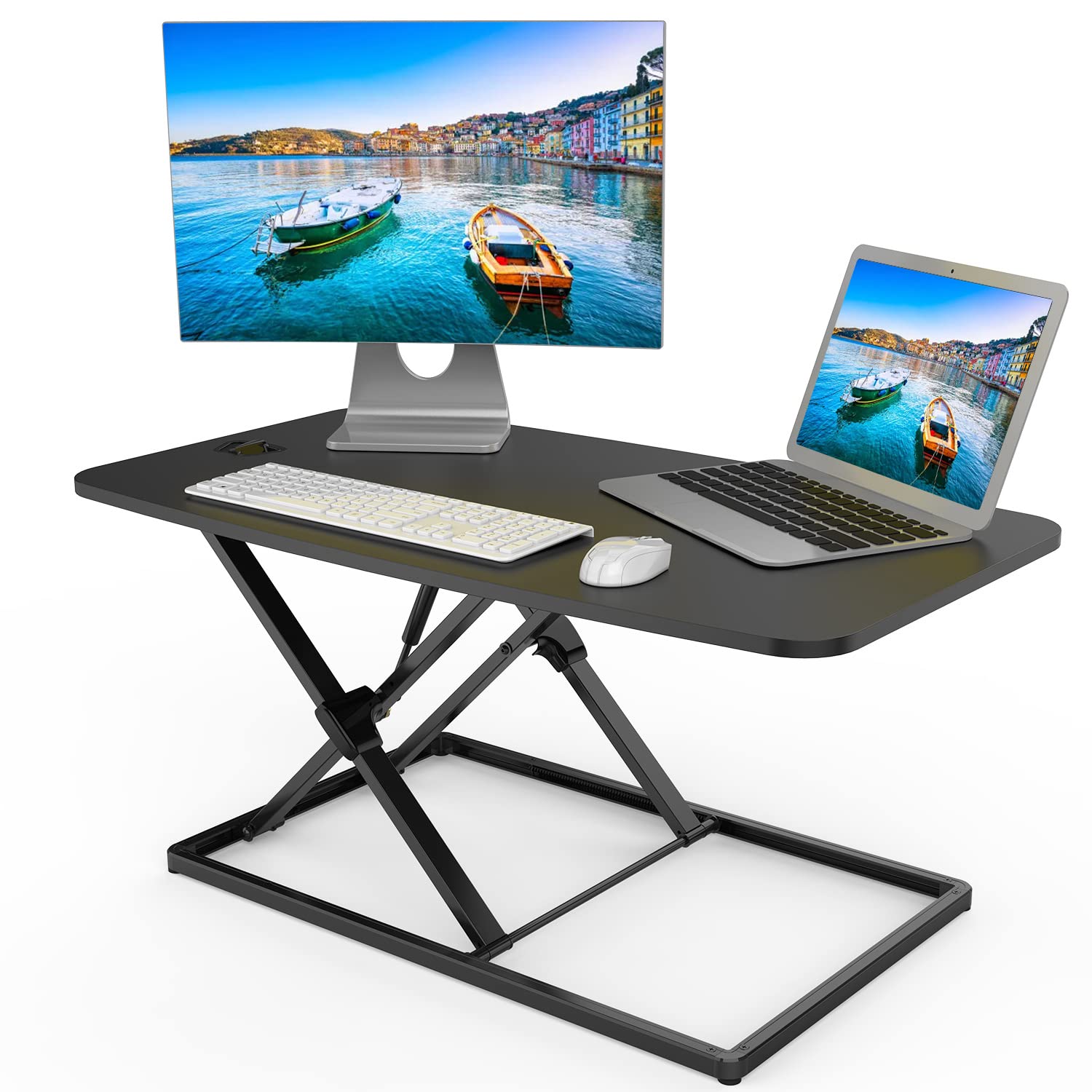 Buy Standing Desk Converter, 32 inch Stand Up Desk Riser Height
