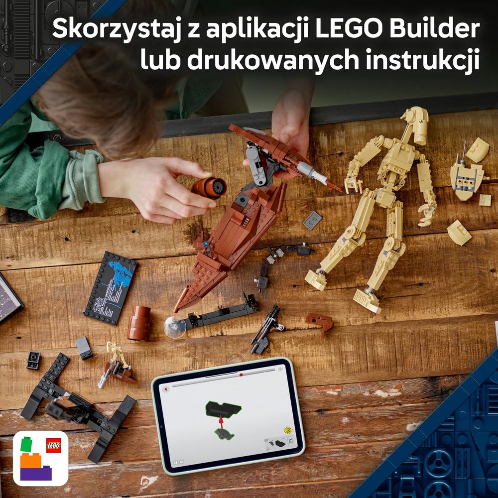 LEGO Star Wars Droid bojowy z platformą STAP 75428 | Kolekcjonerska figurka, zestaw klocków 12+, prezent dla fana Star Wars, klocki dla chłopca i dziewczynki, 1088 elementów