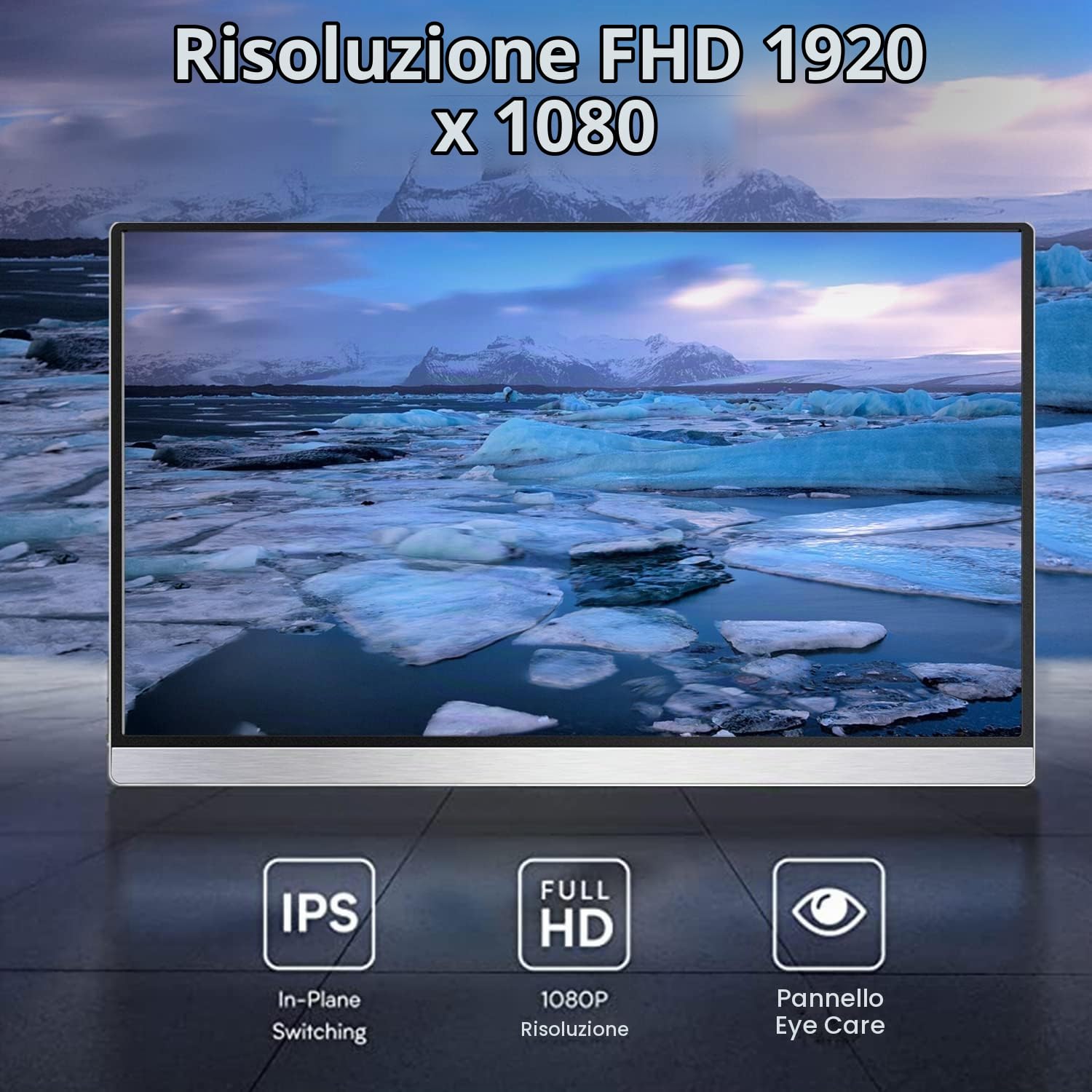 AYY Monitor Portatile da 15.8 Pollici FHD 1080P USB-C HDMI Schermo Secondario Esterno per Computer HDR IPS Gaming Estensione per PC MAC Smartphone PS4/5 Xbox Switch con Altoparlanti Integrati