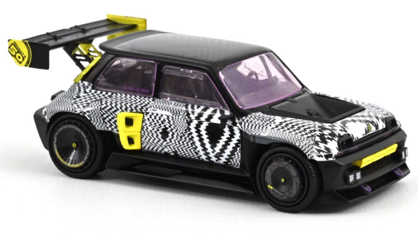 Voiture Miniature Norev 1:43 Renault Concept R5 Turbo 3E E-Tech - Multicolore, Modèle 2022, Roues Mobiles, Neuve