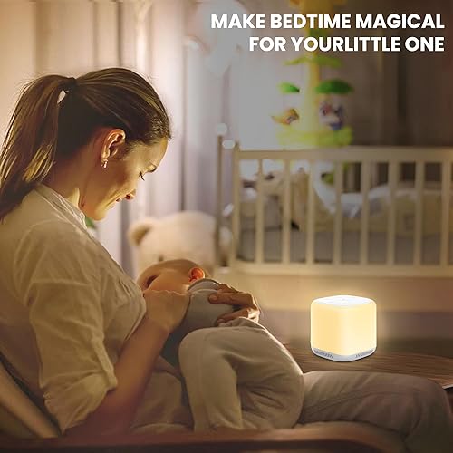 Miniatura 5 de ANGLERAYS Máquina de sonido para bebés y proyector de luz nocturna con rotación de 360°, temporizador |30-60-90| Minutos. 32 sonidos de hollín,