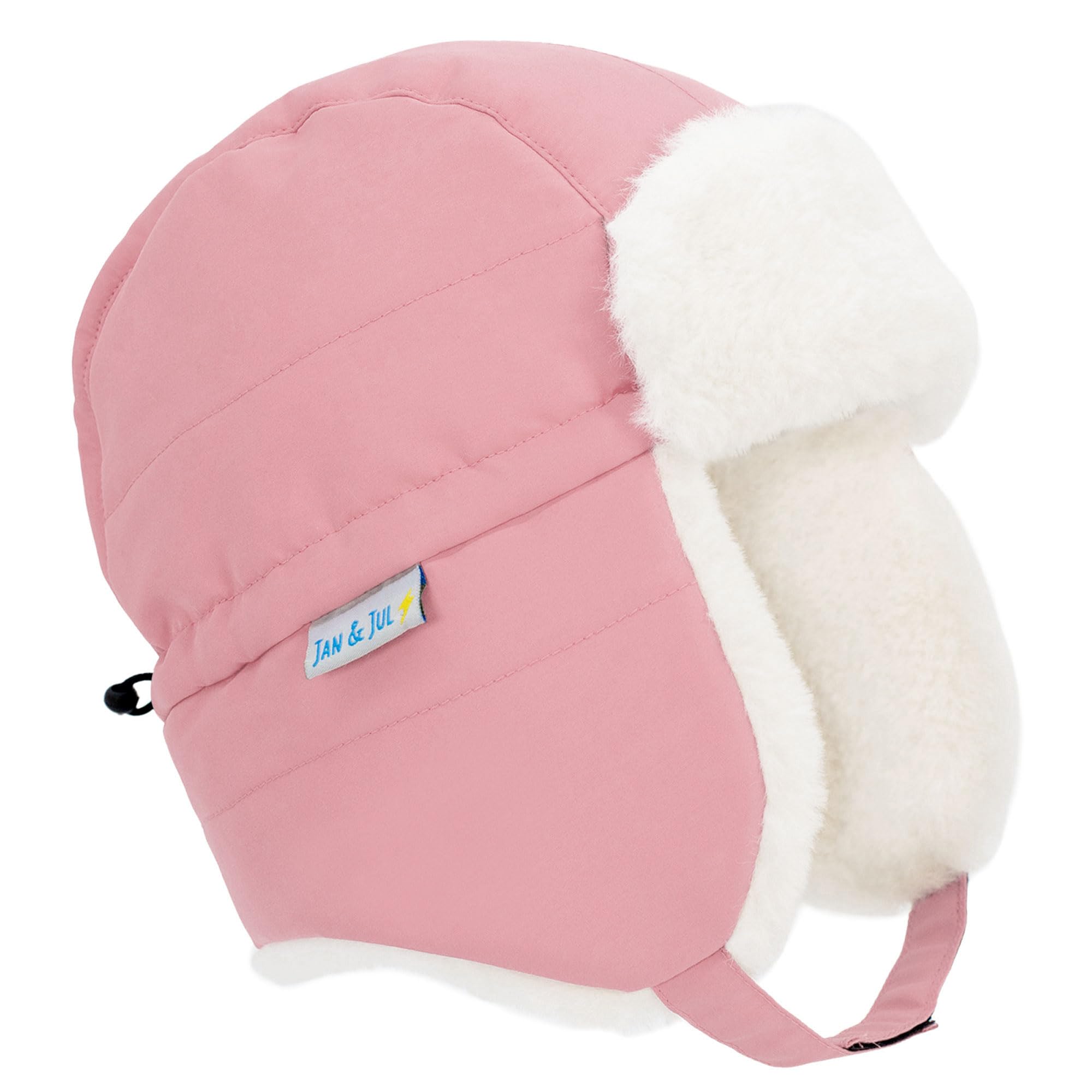 JAN & JUL Toasty-Dry Windproof Trapper Winter Hat for Kid Girls (XL: 5-12Y, Dusty Pink)