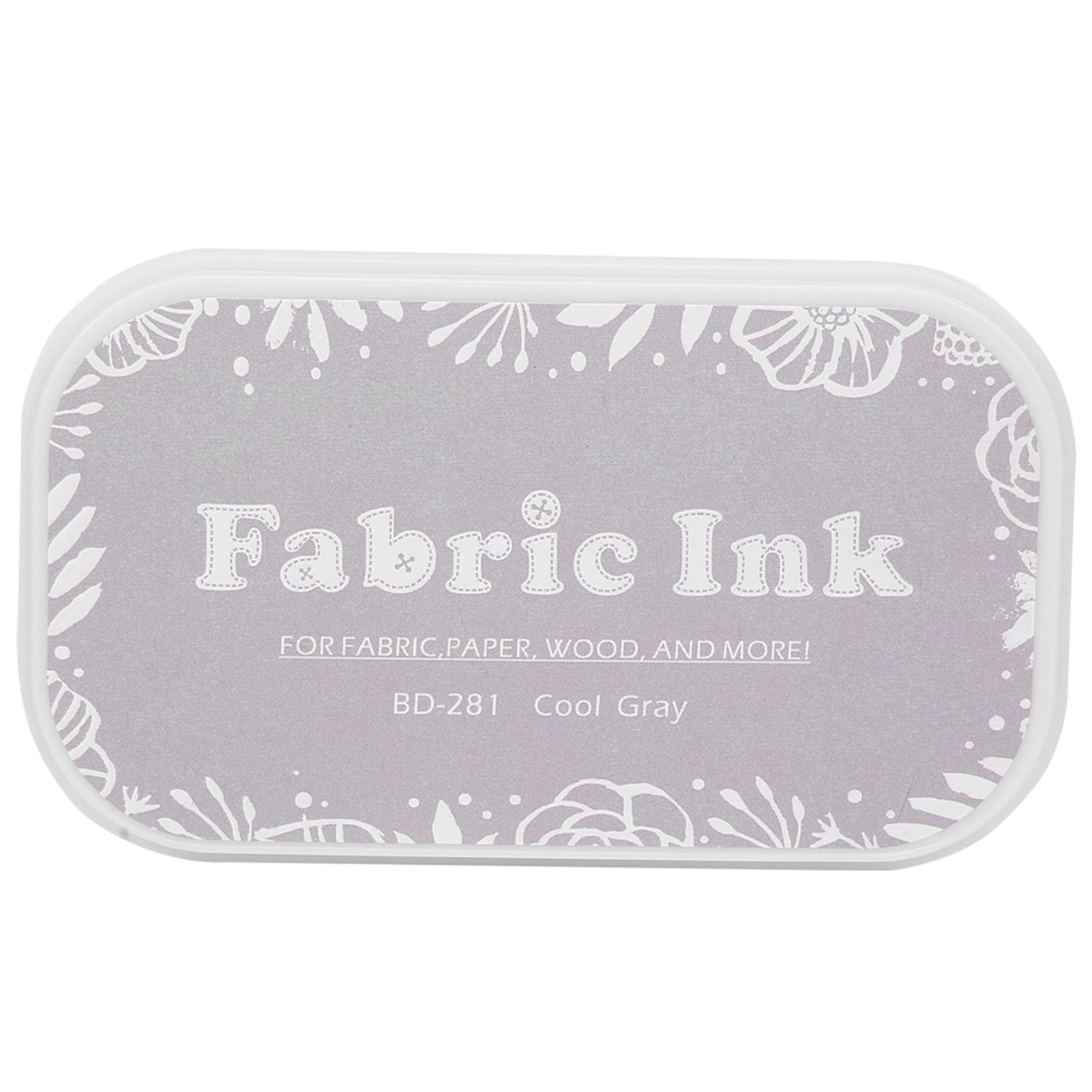 Keenso Ink Pads for Rubber Stamps, Crafts and Fabric Printing, Multiple Colors 9.5x5.52cm, Non- Quick Drying Stamp Pad Ink for Paper Cloth Wood (BD-281 cool gray)