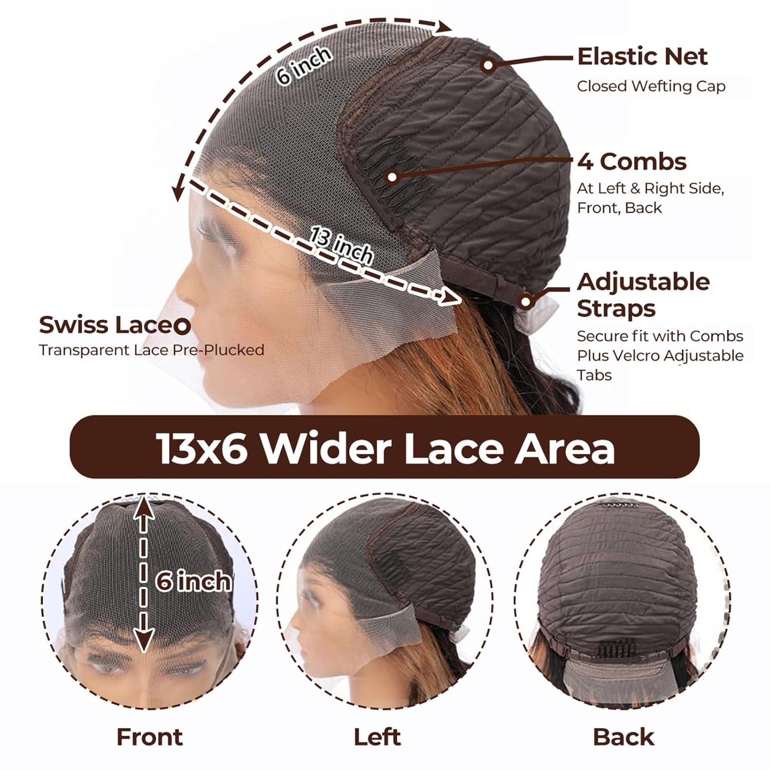 Ombre Lace Front Wigs Human Hair 200 Density Highlight 13x6 HD Transparent Lace Front Wigs Human Hair Colored Balayage Wig Body Wave Human Hair Wigs for Women 1B/30 26 Inch