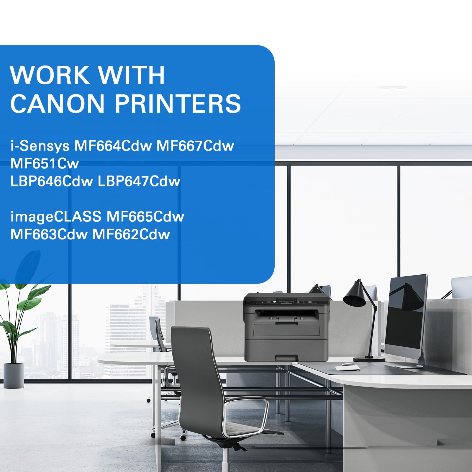 G&G 075H Toner compatible avec Canon 075H CRG-075H pour Canon Color imageCLASS MF665Cdw MF662Cdw i-Sensys MF664Cdw MF667Cdw MF651Cw LBP646Cdw LBP647Cdw (noir, cyan, jaune, magenta)