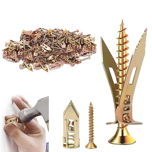 Tornillos de Anclajes Autoperforantes, Kit de Anclajes y Tornillos Autoperforantes para Paneles de Yeso para Paneles de Yeso Húmedos y Fijos,