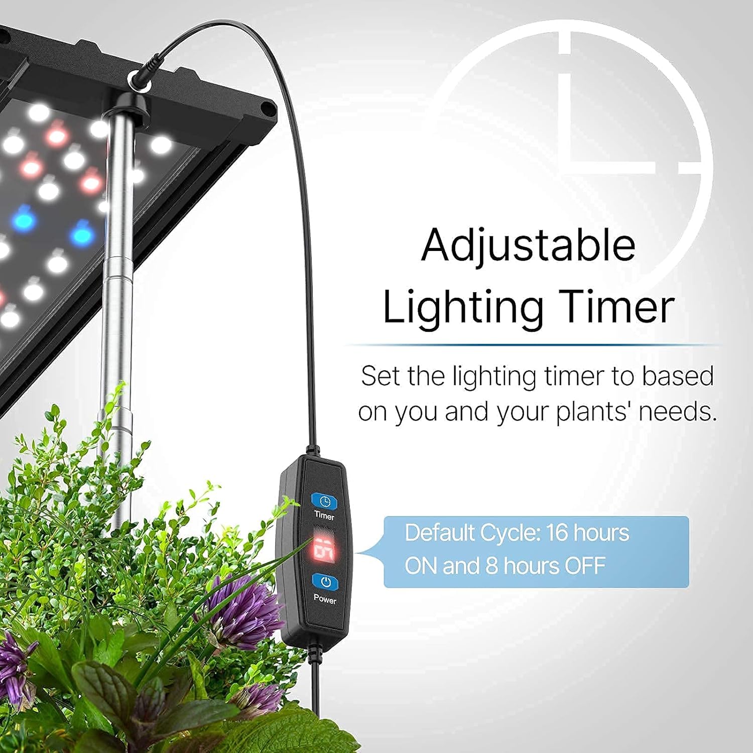 Close-up of the adjustable lighting timer controller