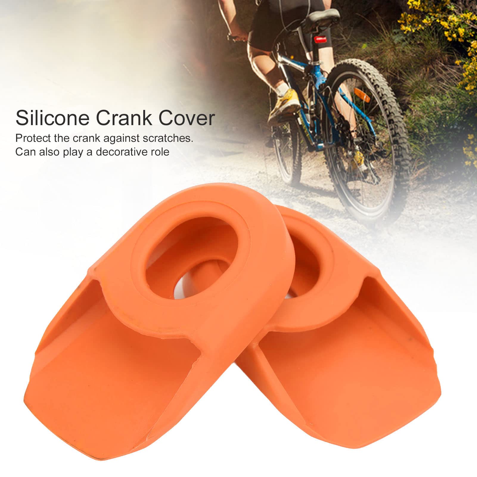EVTSCAN 1 Piar Bike Guarnitura Tappo di Copertura Protezioni per pedivelle in Silicone Protezioni per Braccio a Manica per la Maggior Parte delle Bici da Strada di Montagna