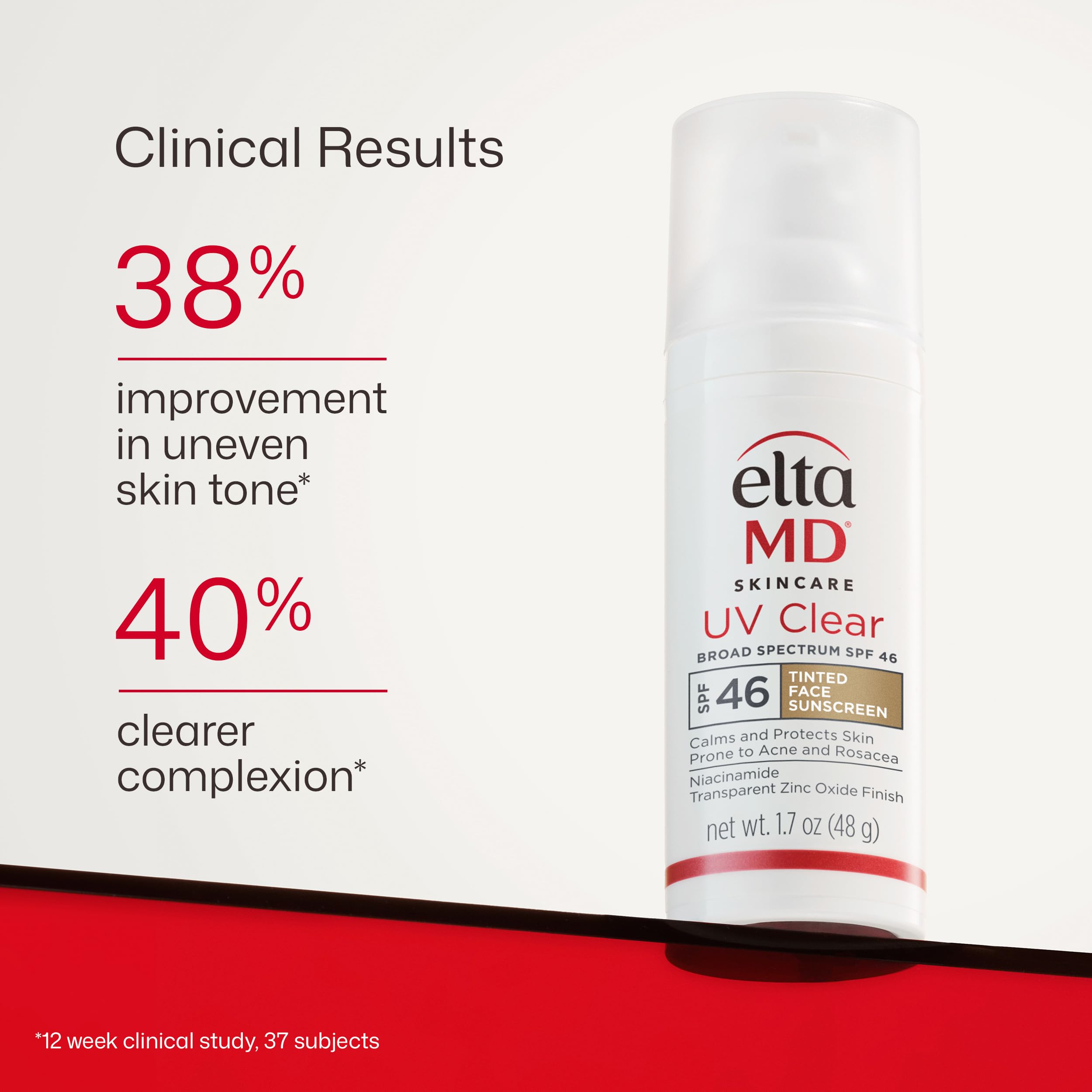 ELTA MD Eltamd Uv Klar Getönte Gesichtssonnenschutz Breitspektrum Spf 46 , 48 g