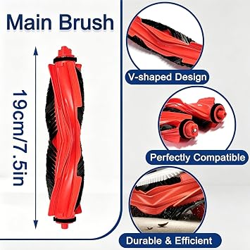 Xiaomi Vacuum S40C E101 と互換性のある交換キット - メインブラシ 2 個、サイドブラシ 8 個、HEPA フィルター 個、モップパッド 個