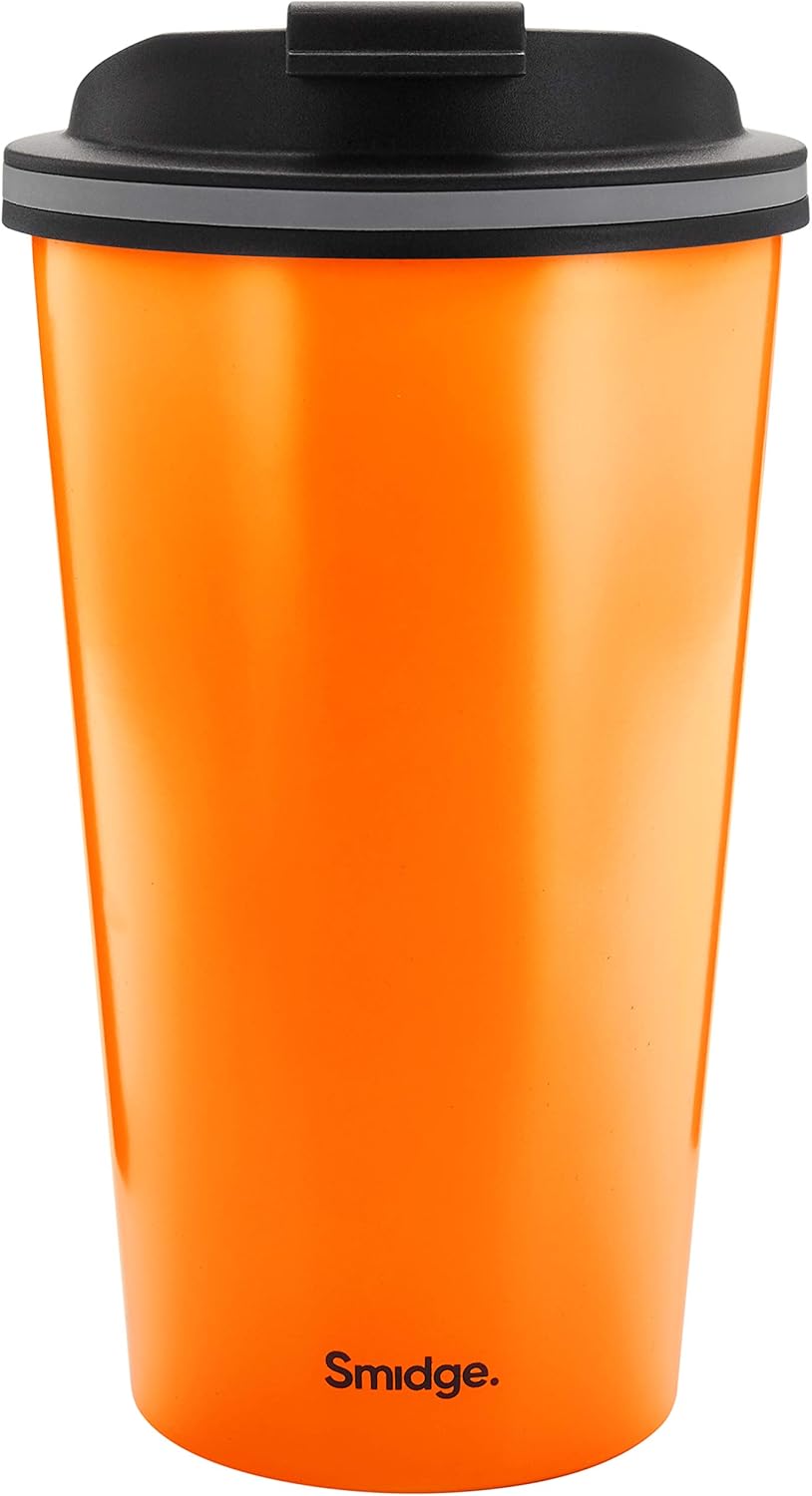 Smidge Reusable Travel Coffee Cup, Leakproof 18/10 Stainless Steel