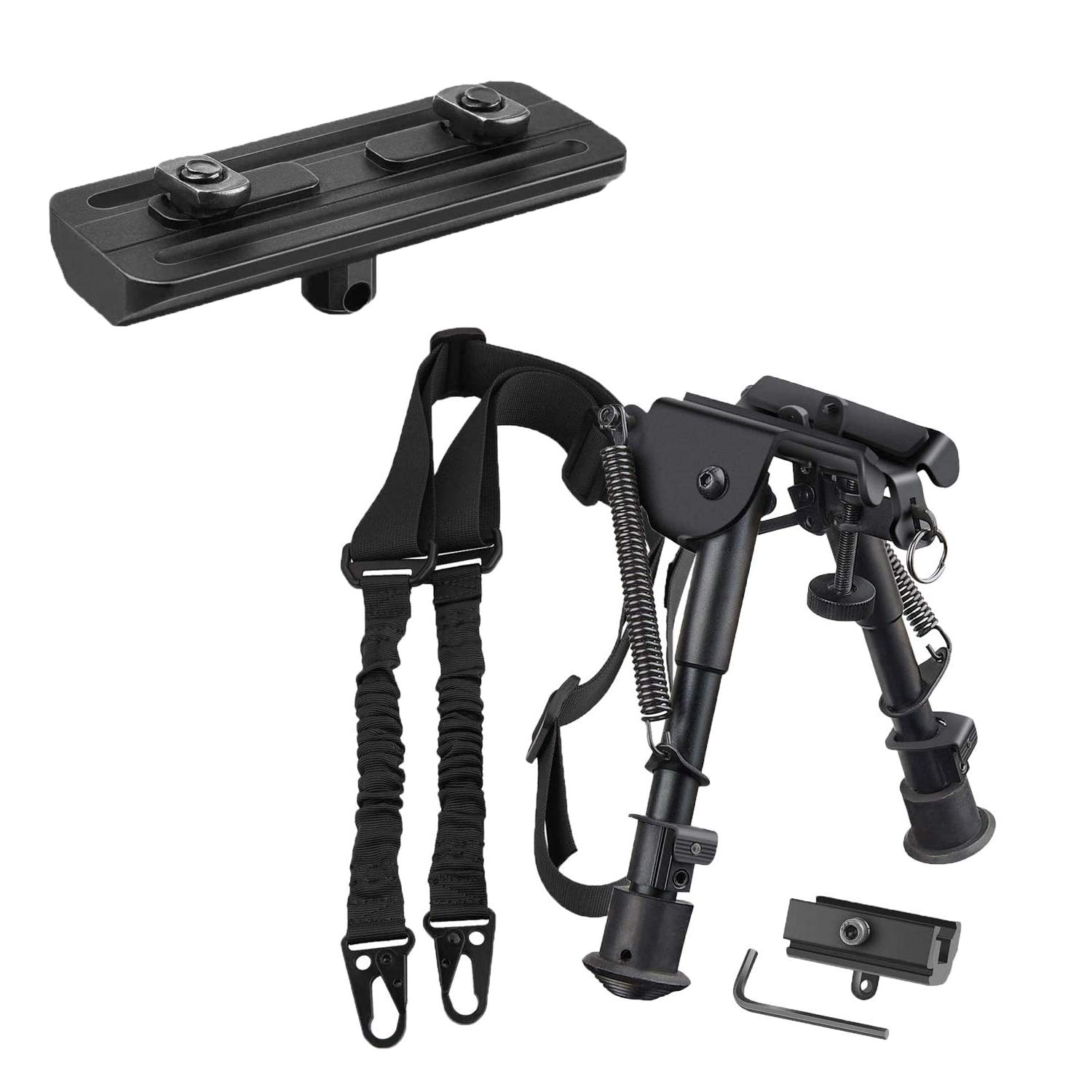 Buy CVLIFE Bipod Adapter & Two Point Rifle Sling & 69 Rifle Bipod with