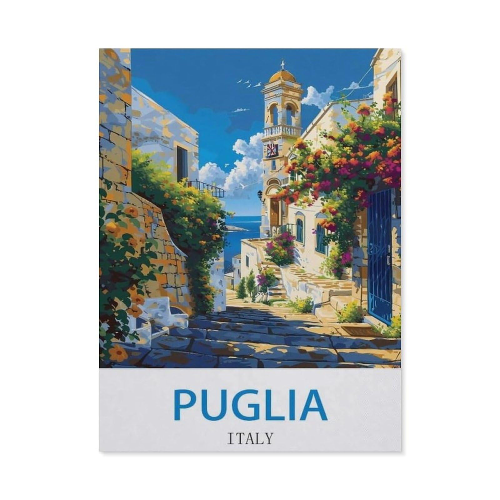 YYHMKBYY，1000 Piece Jigsaw Puzzle for Adults，Puglia Italy，Paper Puzzle - for Adults Teens Educational Toys Gifts（50x70cm）-O63