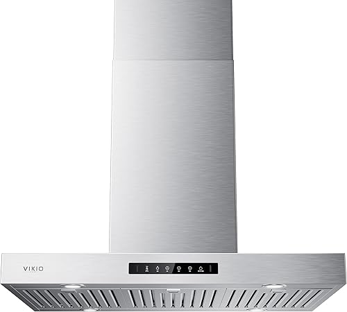 Miniatura 12 de Campana extractora de isla de 36 pulgadas, campana de cocina de 390 CFM con control táctil/gestual de doble cara, campana extractora de techo para