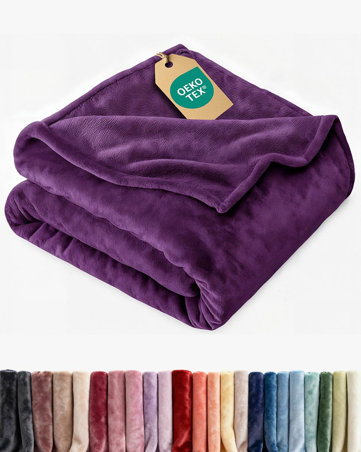 Ultra Soft Fleece Blanket King Size - Flannel Fleece Luxury King Blanket - Lightweight for Couch Bed Chair - Thick, Warm and Breathable - All Season