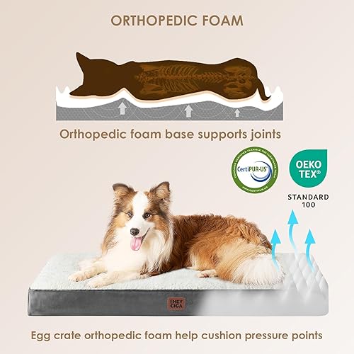 Miniatura 3 de EHEYCIGA Camas ortopédicas para perros, cama para perros con funda extraíble lavable, todos los tamaños de perros