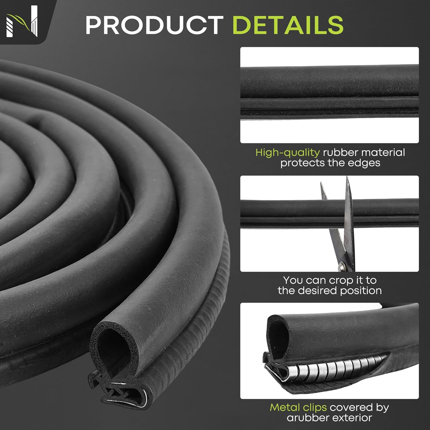 Door Seal Weather Stripping Compatible with 1988-2000 Chevy GMC C/K Series, Tahoe, Yukon, Blazer, Suburban Replace AM-35015073