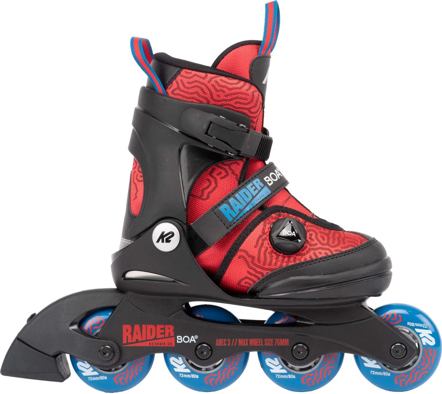 K2RAIDER BOA Kids Inline Skate 2022 red blue