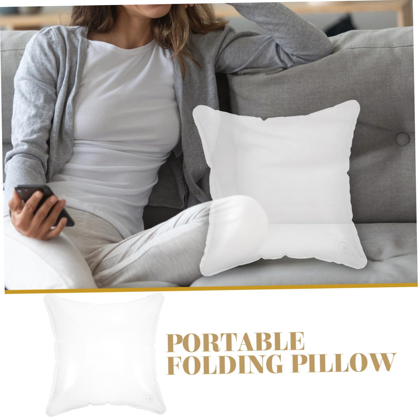 ABOOFAN 3 Almohadas Inflables para Acampar Suaves Cómodas Y Portátiles Rellenas De Aire.