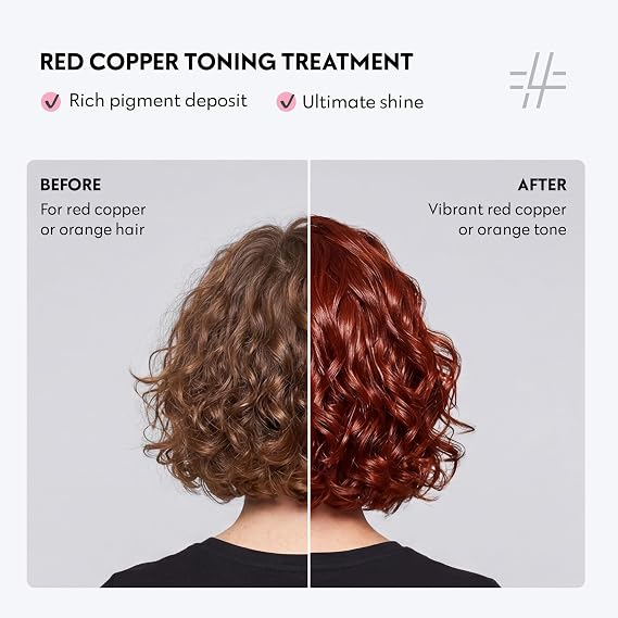 FOUR REASONS Color Mask, Red Copper (27 Colours) – Hair Gloss & Colour Depositing Conditioner – Semi Permanent Hair Toner for Colour-Treated Hair Colour For Women – Vegan & Cruelty-Free –200 ml