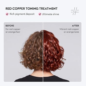 FOUR REASONS Color Mask, Red Copper (27 Colours) – Hair Gloss & Colour Depositing Conditioner – Semi Permanent Hair Toner for Colour-Treated Hair Colour For Women – Vegan & Cruelty-Free –200 ml