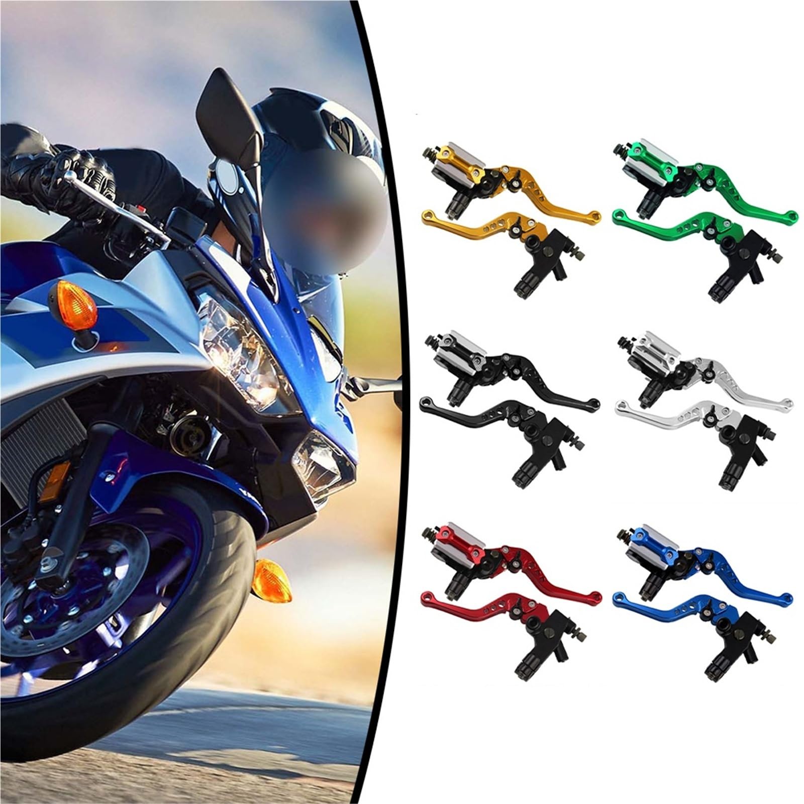 Sprzęgła Pasuje do zestawu sprzęgła hamulca hydraulicznego motocykla z ergonomicznie zaprojektowaną dźwignią i wyrafinowaną konstrukcją Osiowania Sprzęgła Samochodowa(Green)