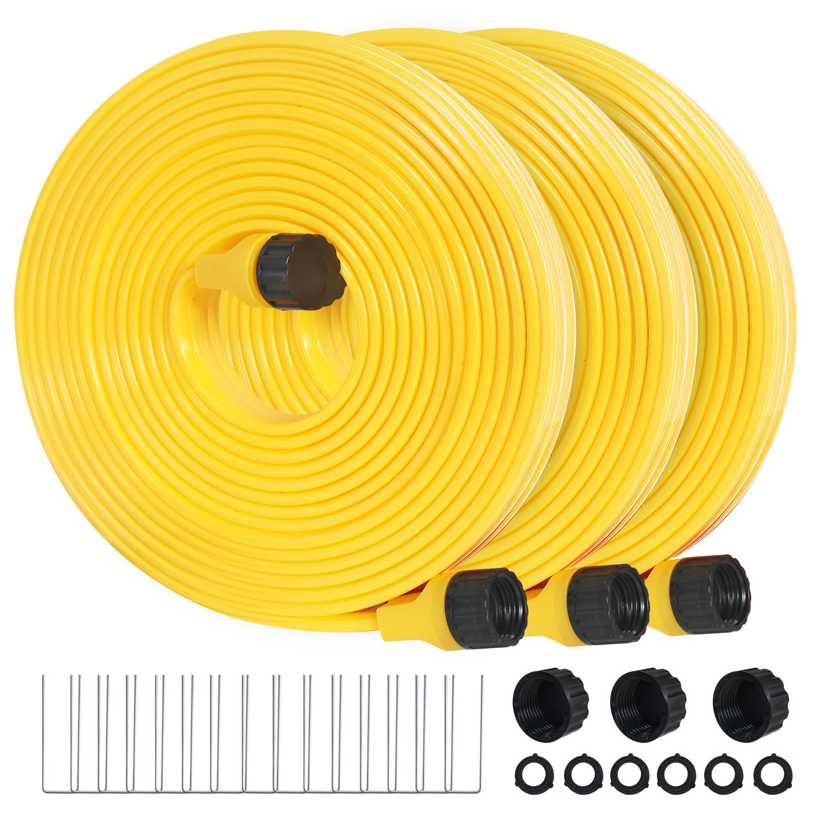 Tubo flessibile per irrigazione da giardino da 4,6 m, confezione da 3 pezzi, per giardino, giardino, irrigazione a goccia (confezione da 3)