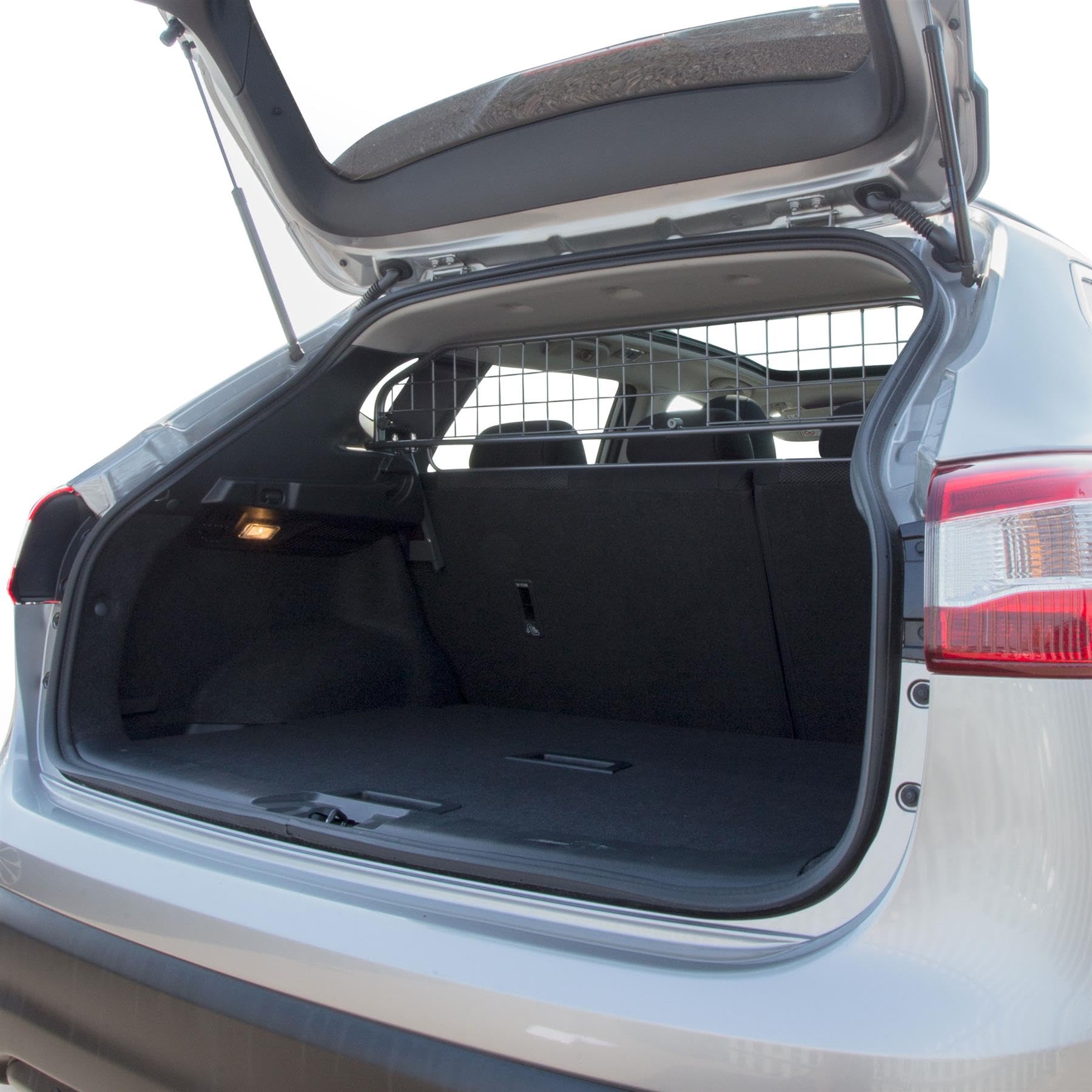 Travall Hundegitter für Nissan Qashqai 2013-2017 [Nur geeignet für Modelle mit Schiebedach.], fahrzeugspezifisches Trenngitter für den Kofferraum aus Stahl, passgenau für sicheren Hundetransport