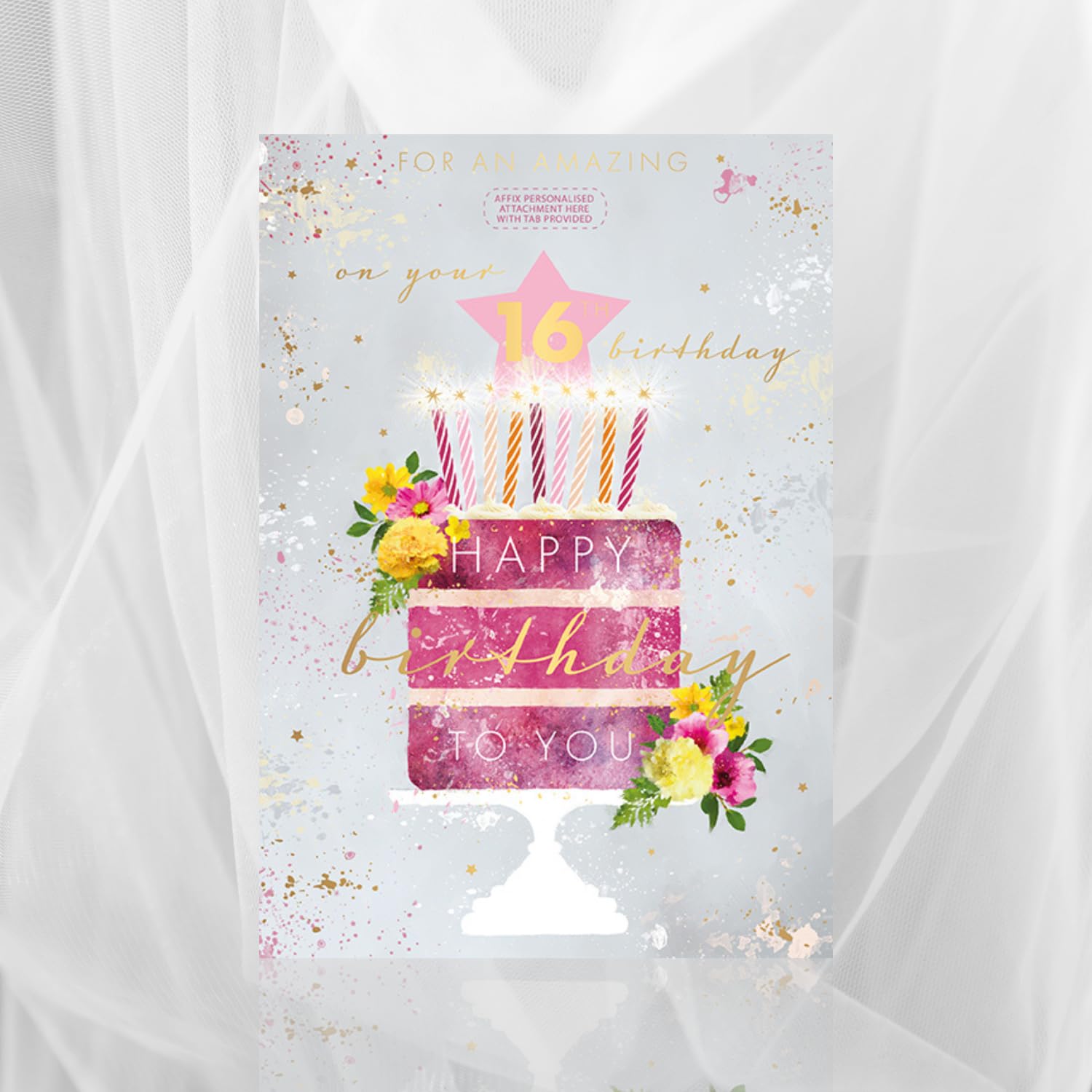 Stuff4 Biglietto di auguri 16° compleanno ragazzi ragazze lui e lei – 5844 giorni vecchio – divertente adolescente sedici sedicesimi auguri fratello sorella figlio cugino 145mm