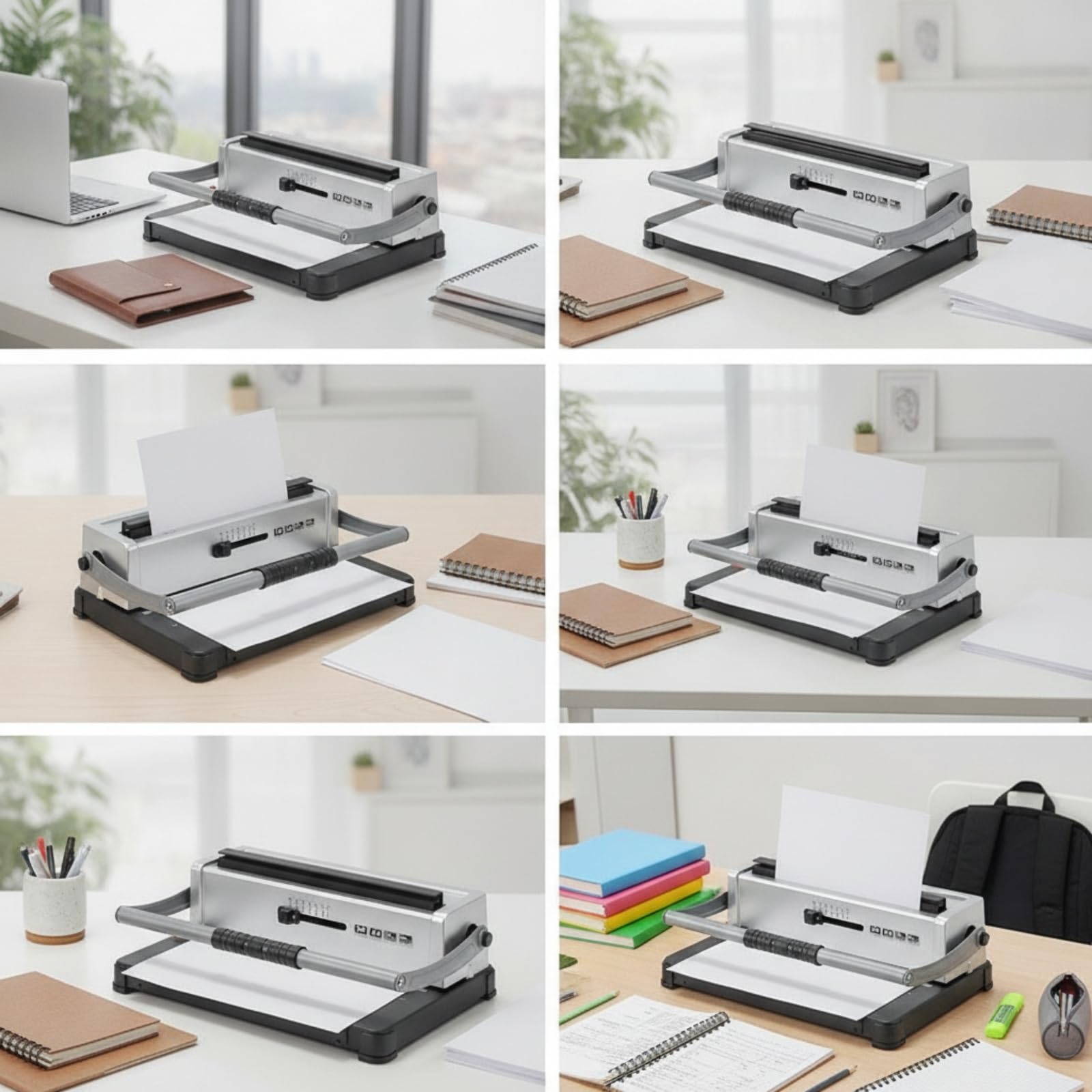 Amagogo Rilegatrice Doppia Maniglia Rilegatrice A4 Perforatrice Anelli Manuale Macchina Rilegatura in Metallo 34 Fori Passo 3 1 con Kit Anelli Adatta a Ufficio Segreterie Scolastiche Studi