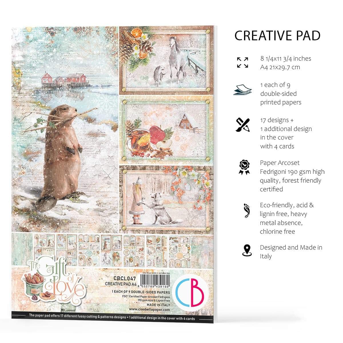 Ciao Bella Paper The Gift of Love Creative A4 Pad