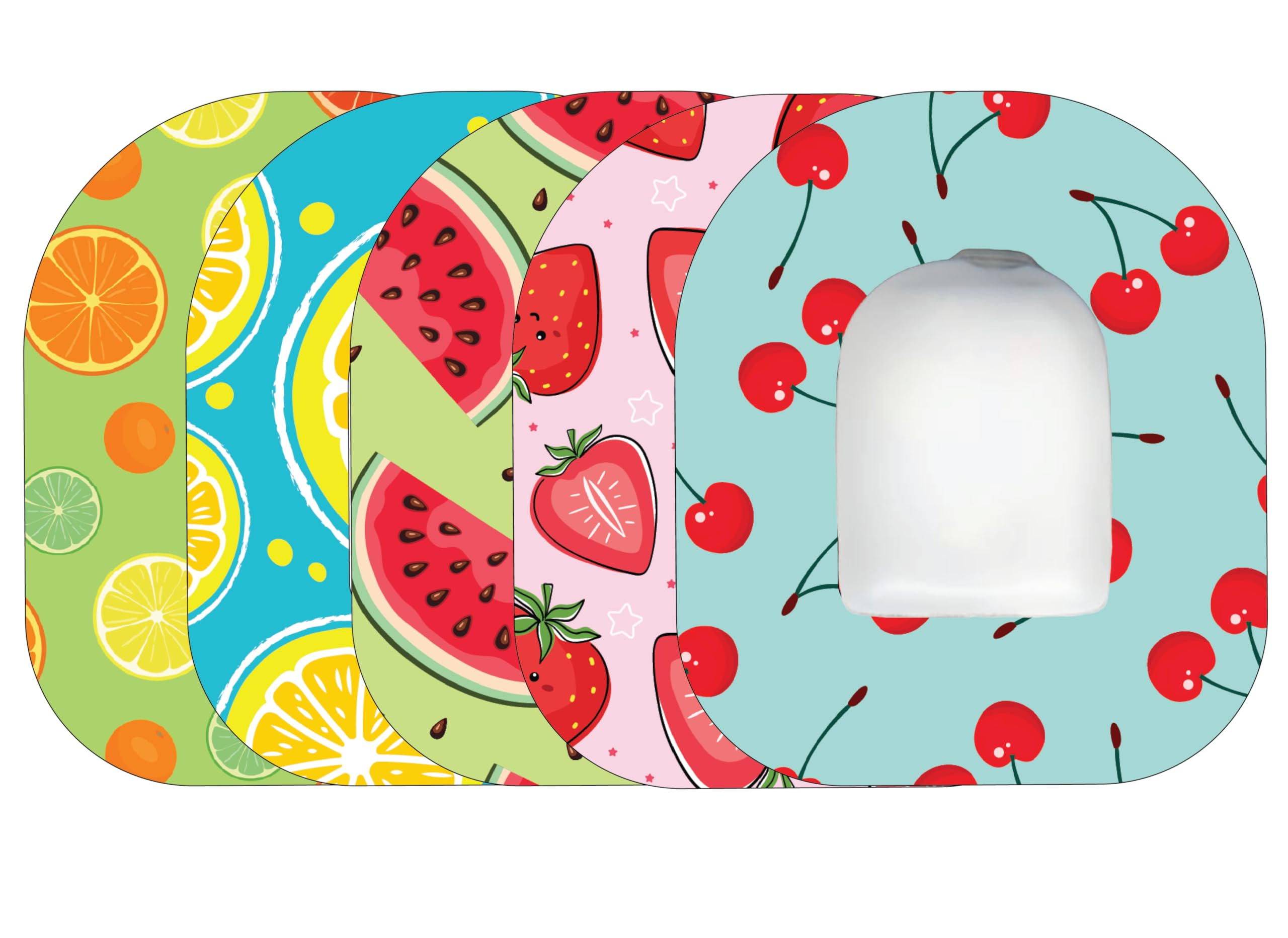 Adhesive Patches for Omnipod (5 Count) – Maximum Strength Patches, Waterproof & Hypoallergenic (Fruits Variety Pack) (Omnipod)