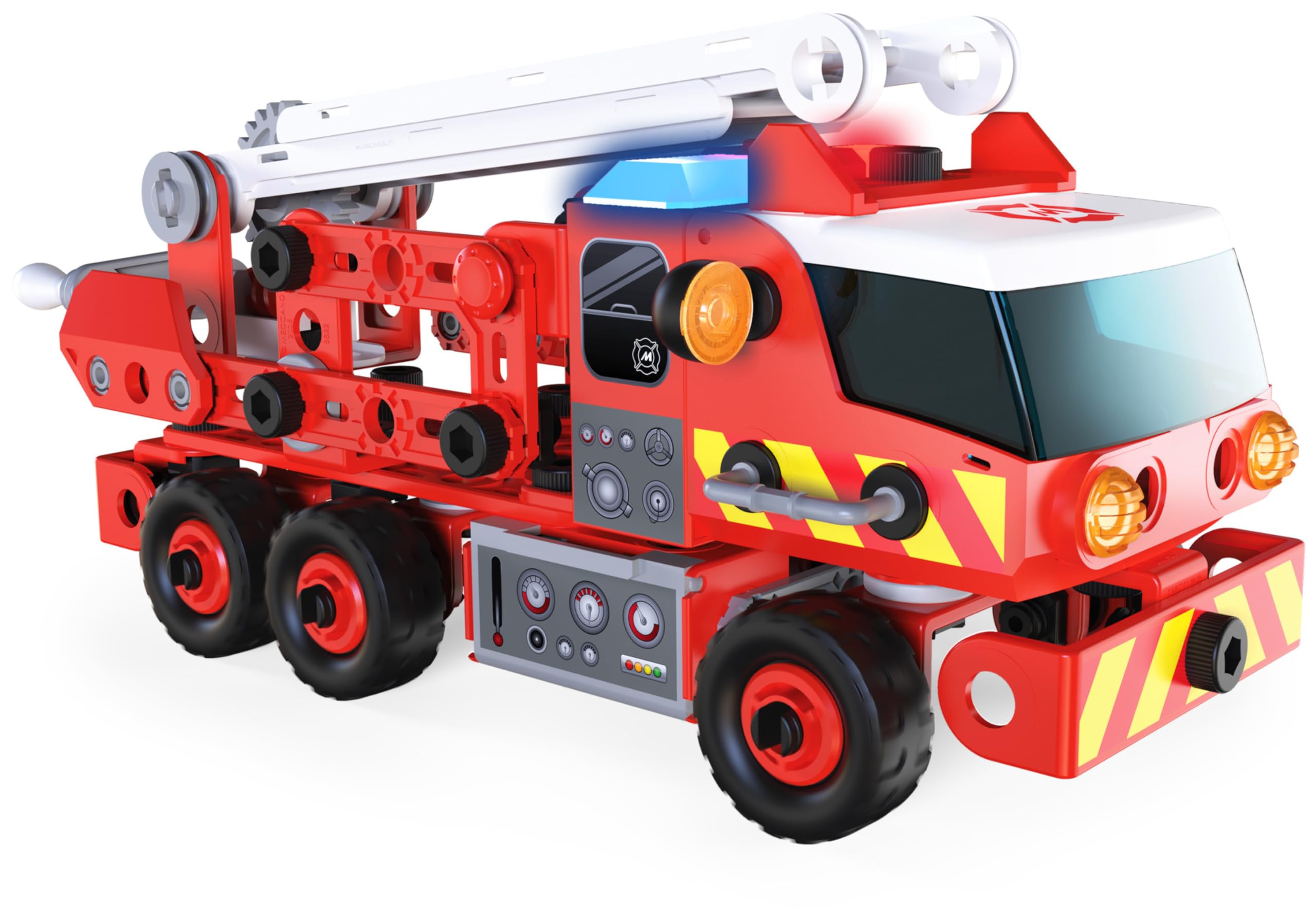 MECCANO Junior - Firetruck - Kit de construcción de Modelo Steam Camion de Bomberos con Luces y Sonidos - 6056415 - Juguetes Niños 5 años +