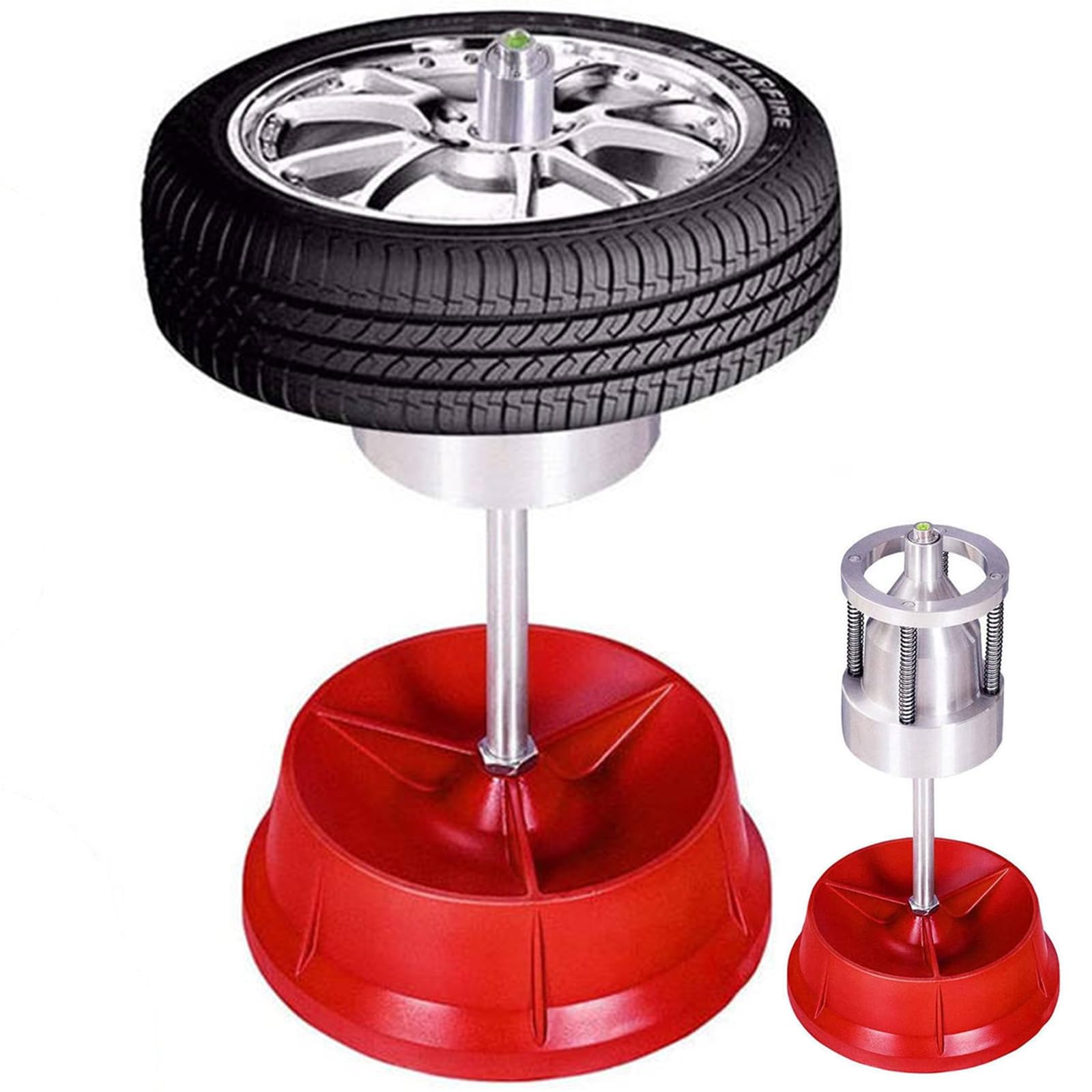 Soporte de balanceo manual de neumáticos, equilibrador de ruedas resistente para reparación de camiones ligeros de automóviles, herramienta de equilibrio de ruedas de vehículos