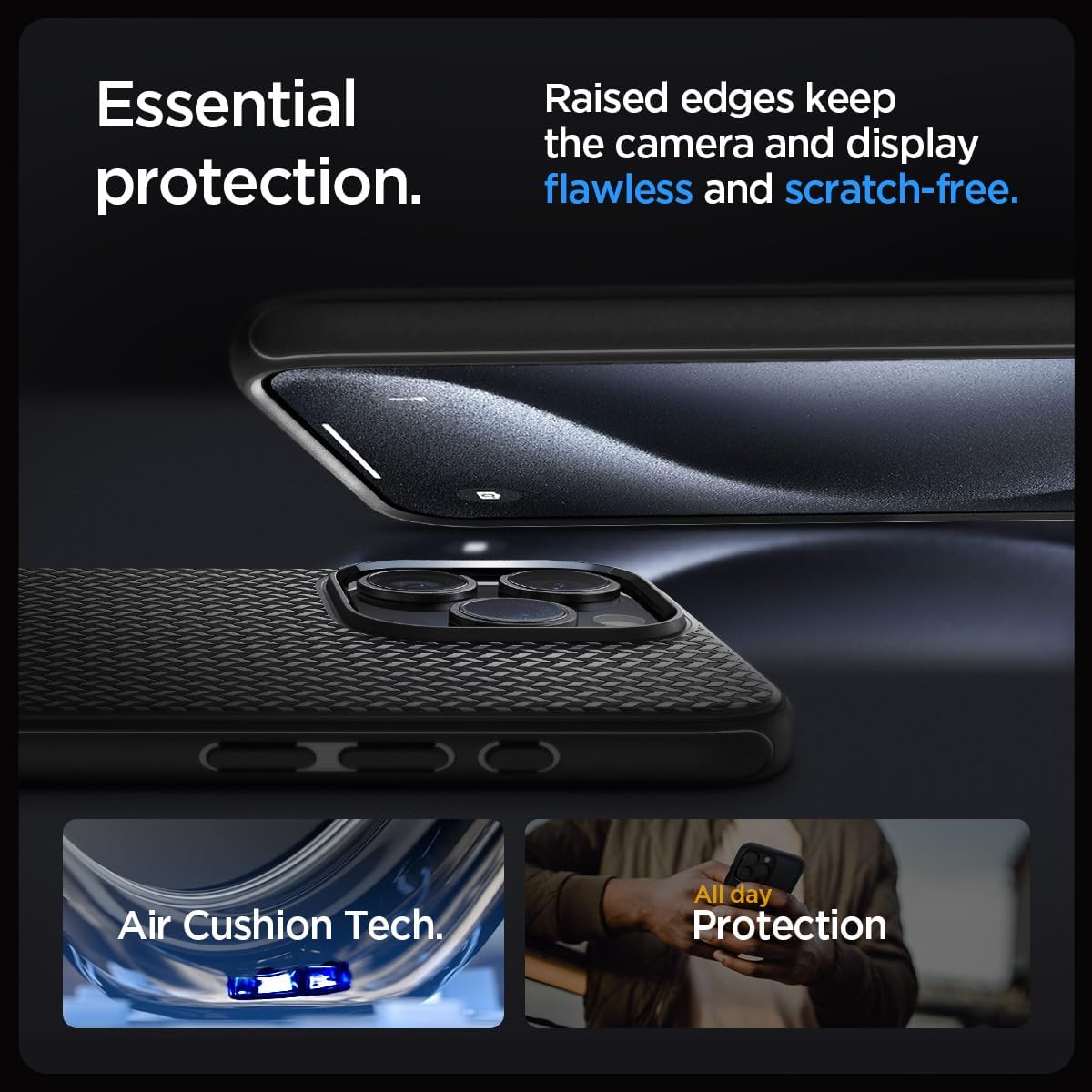 Spigen Mag Armor MagFit Designed for iPhone 15 Pro Max Case (2023) [Military-Grade Protection] Compatible with MagSafe - Matte Black - Image 6