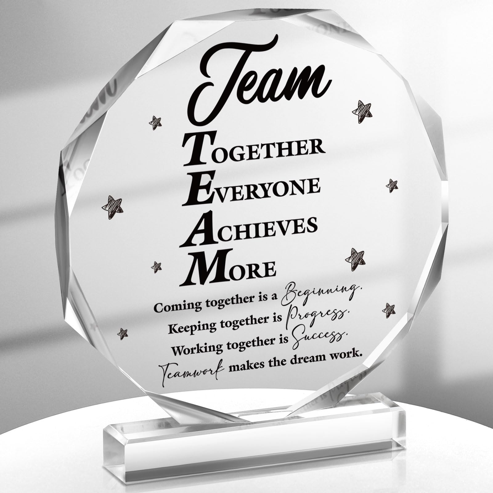 Yinder Team Thank You Gifts for Women Appreciation Gifts for Coworker Employee Nurse Teacher Leader Boss Inspirational Quotes Acrylic Desk Decor for