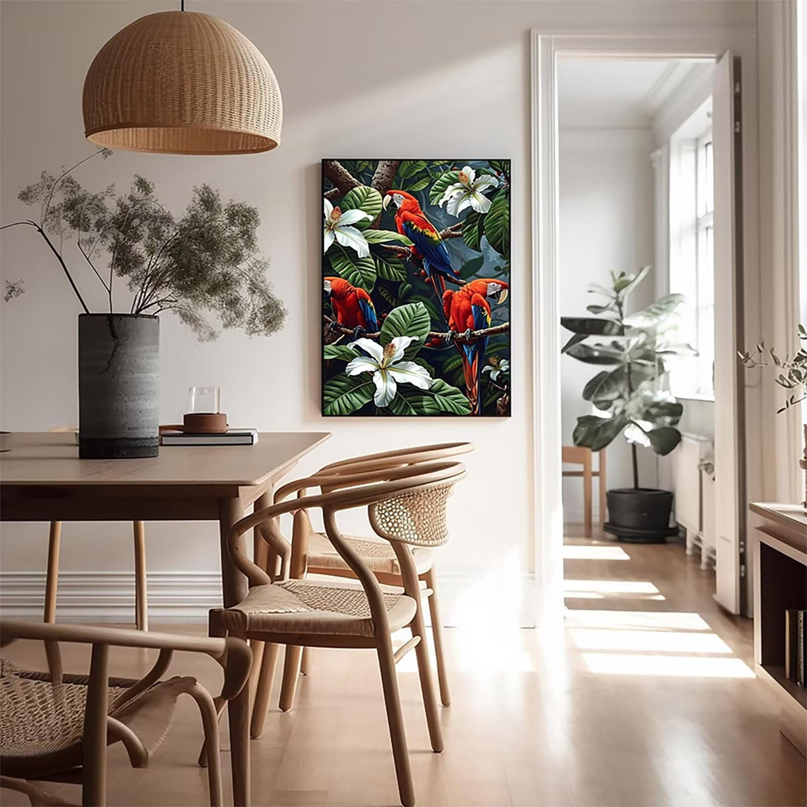 5D DIY Diamentowe Malowanie Ptakami, Diamentowe Malowanie Kompletny Zestaw Roślina, Kryształ Sztuki Hobby Diament Kreatywne Dorośli, Haft krzyżykowy Rzemiosło, Koraliki Koraliki na prezent 100 x 135