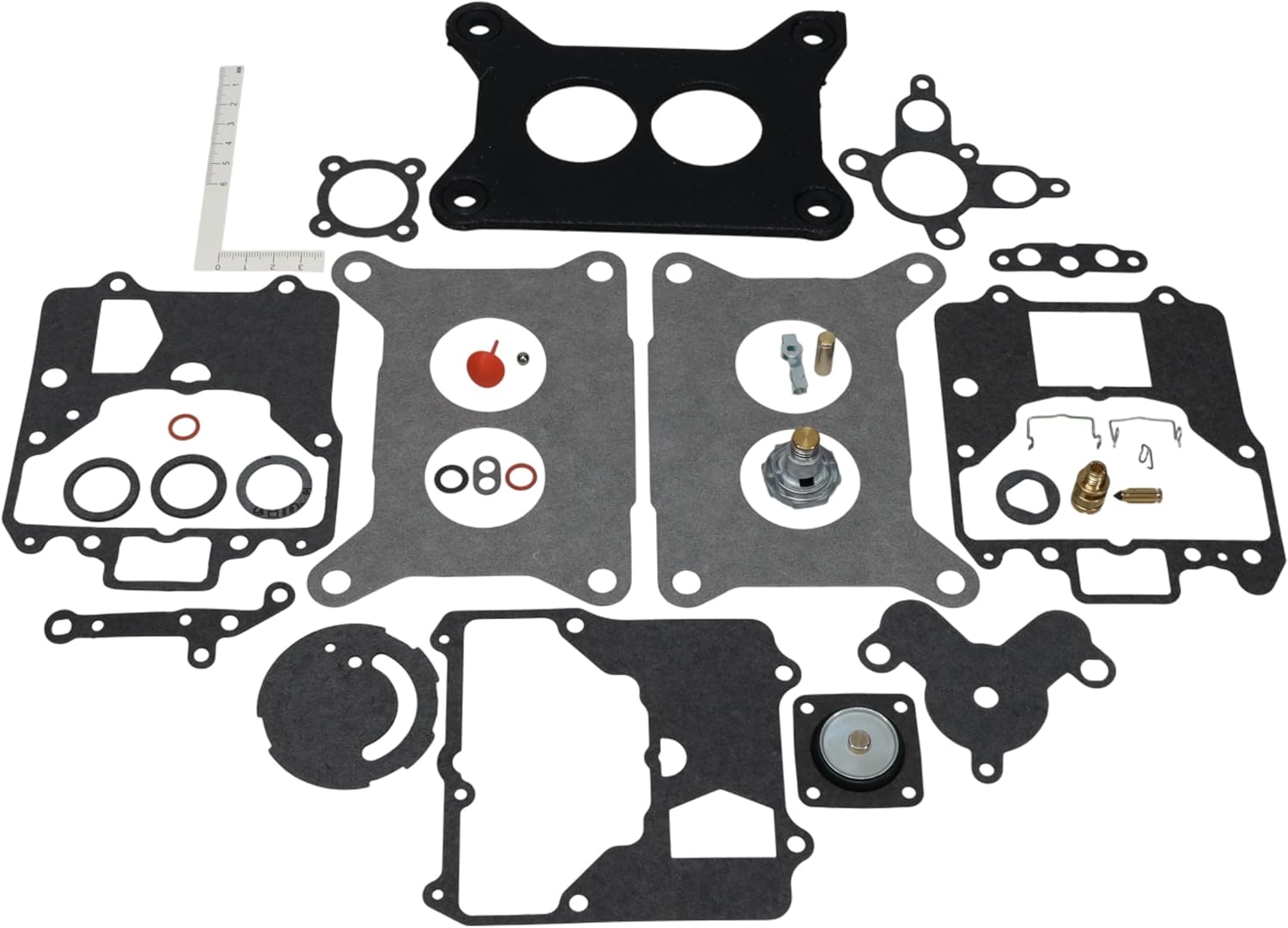 Carburetor Rebuild Kit 1551, 2 Barrel, 2150 Repair Kit, Made in USA w/OE-Matched Needle, Flange, Seat, Pump, Compatible with Select Ford 1974-1980, Lincoln 1977, 1980, Mercury 1975-1979