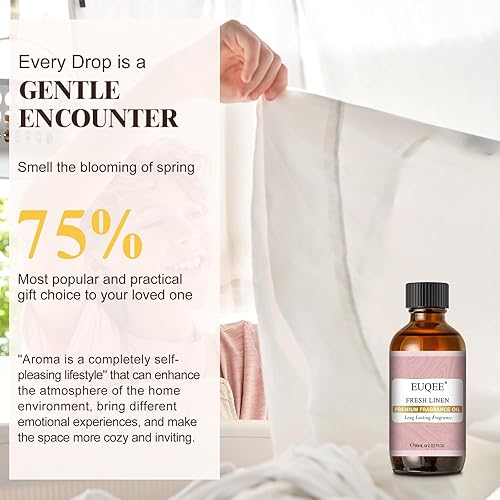 Miniatura 8 de EUQEE Fresh Linen - Aceite esencial de fragancia prémium de 2.0 fl oz para aromaterapia, difusores, bombas de baño de bricolaje, fabricación de