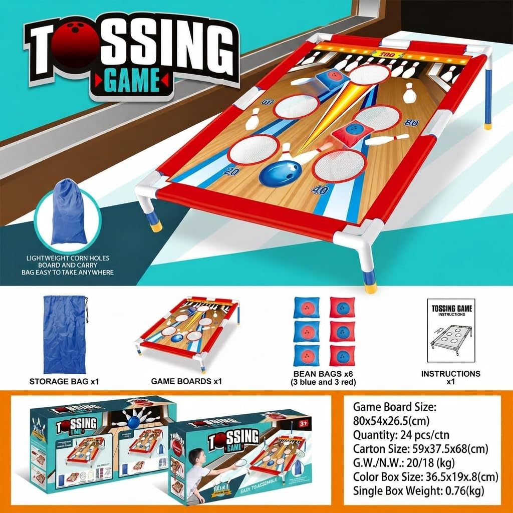 Wurfspiel für Kinder, Ringwurfspiel Outdoor & Indoor, Gartenspiele für Familien, Tragbares Gartenspielzeug