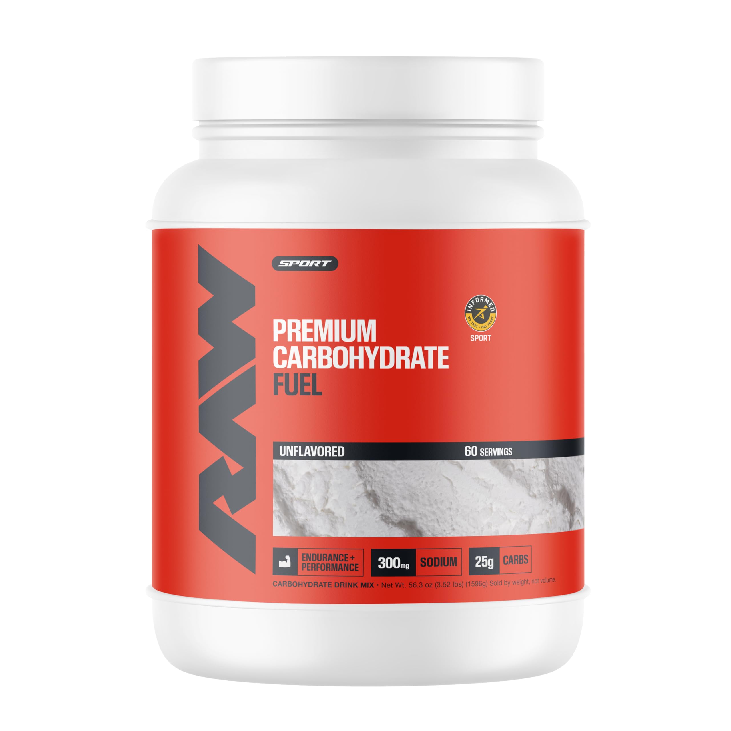 RAW Fuel, Premium Endurance Supplement Powder, Orange (60 Servings) - Peak Performance, Hydration & Stamina During Workouts, Training or Competition - 24g of Carbohydrates & 300mg of Sodium — Amazon image 11