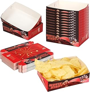 50 Pack Movie Night Party Supplies Movie Night Snack Trays Movie Night Party Favors Movie Night Decorations Movie Theme Pa...