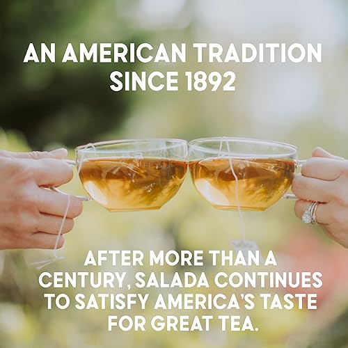 Miniatura 5 de Salada Té blanco delicado con 40 bolsas de té envueltas individualmente por caja (paquete de 6) contiene cafeína caliente con sabor natural