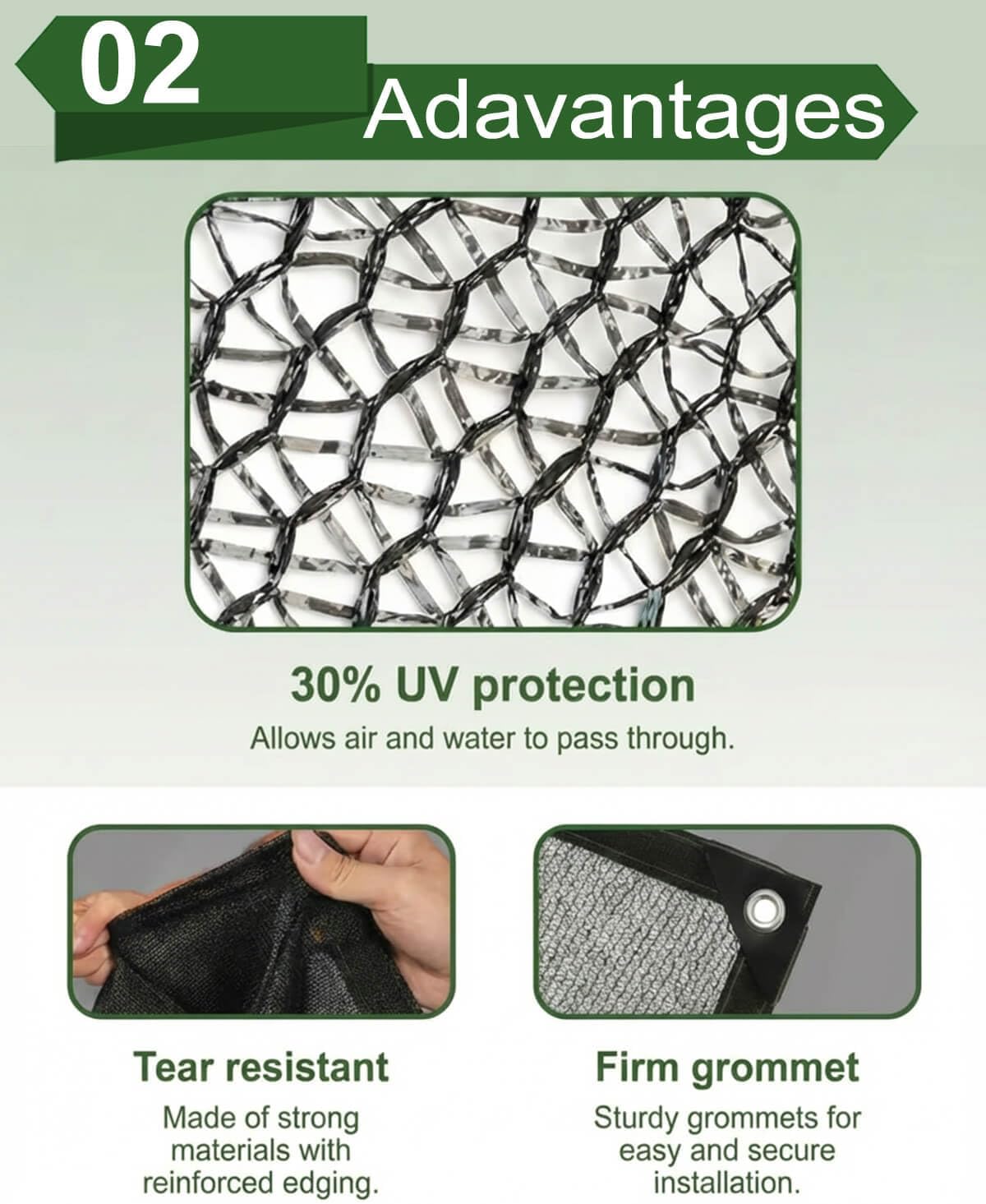 30% Sunblock Shade Cloth Net Black Resistant - 20x30 Ft Garden Shade Mesh for Plant Cover, Greenhouse, Chicken Coop, Kennels, Tomatoes Plants