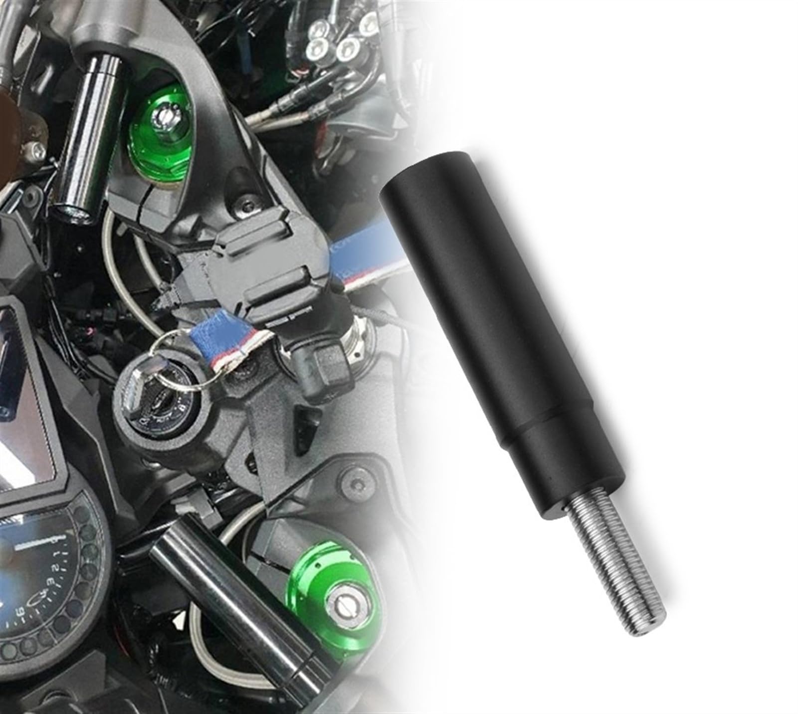 Nkldde Black Motorcycle For Kawasaki For Ninja H2sx 2018 2019 2020 2021 Gps Navigation Handlebar Bracket Extension