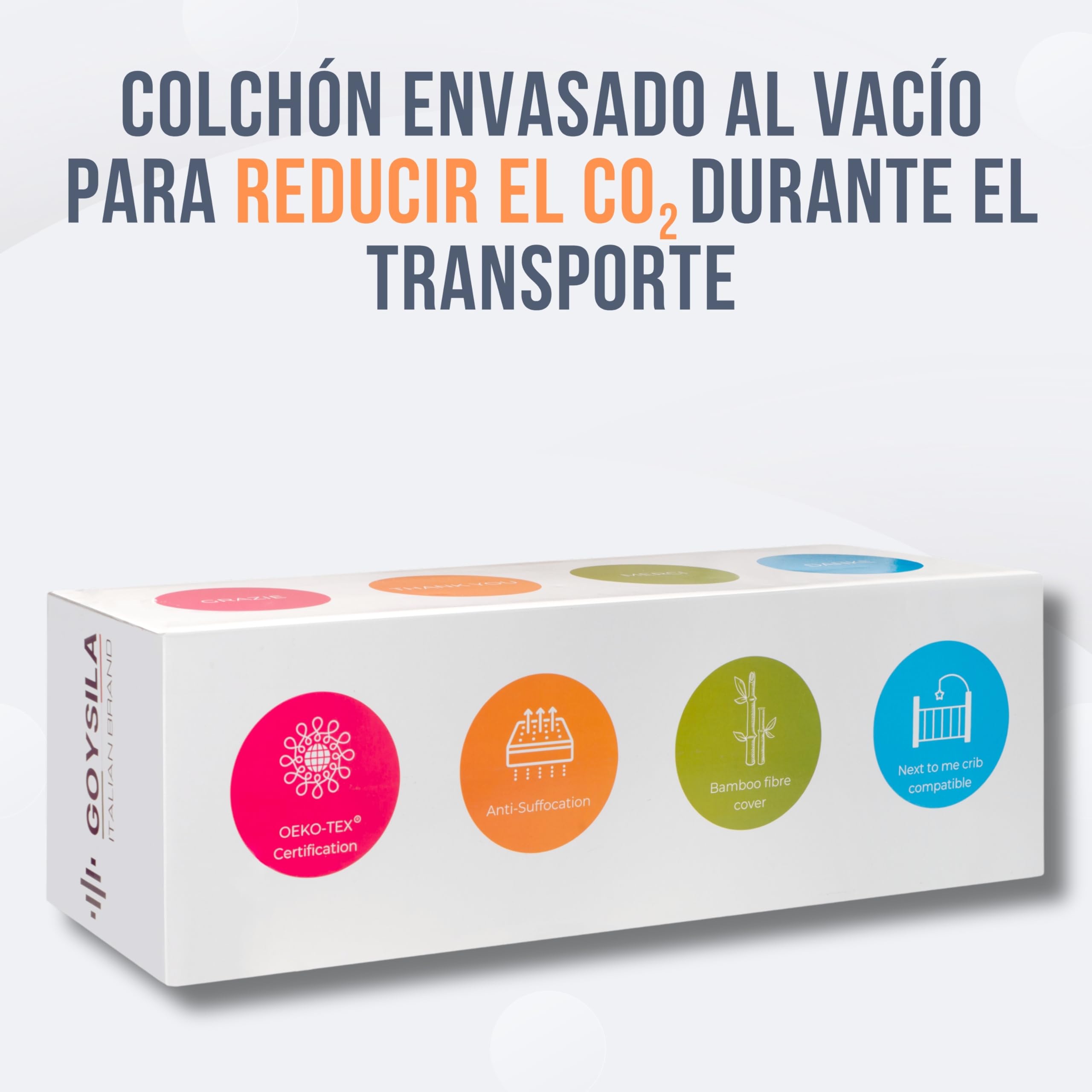 GOYSILA Colchón Minicuna Colecho 50x83 cm para Chicco Next2Me Antiasfixia Transpirable - Compatible con Kinderkraft Jane Calidoo y Bebeconfort - Fibra de Bambú Hipoalergénico Certificado Oeko-Tex